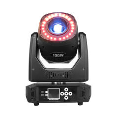 (6-Prism) LED Spot 100W  Gobo Lights  With LED Ring and LCD Display Moving Head  Stage Effect Lighting DJ Disco