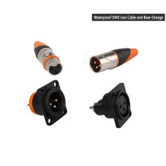 Waterproof DMX iron Cable and Base-orange