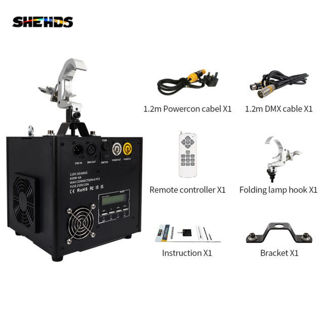 New Arrival Cold Spark 650W Upside-down Spark machine with Foldable Hook  for Wedding Performance Stage Theater Dj Club