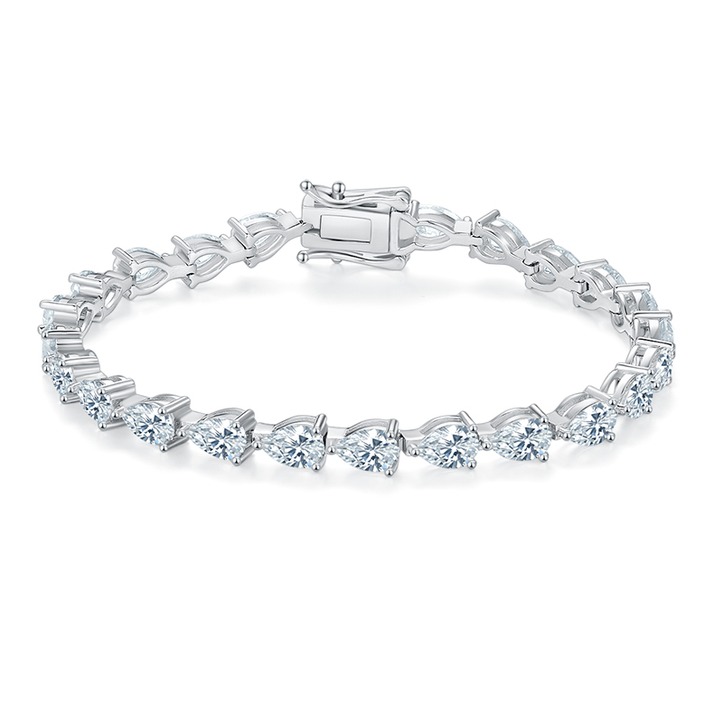 AMO MOISSANITE S925 TENNIS BRACELET -Pear-shaped