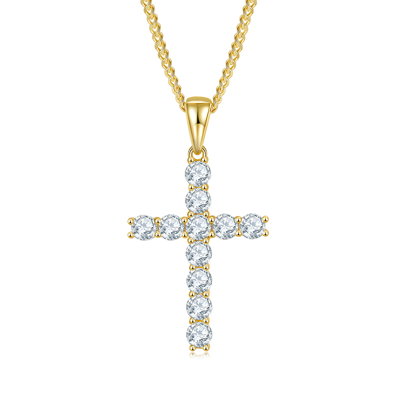 AMO VVS MOISSANITE S925 CROSS PENDANT