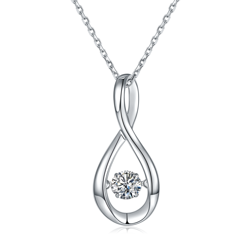 AMO 0.5CT VVS MOISSANITE S925 PENDANT-shiny water drop