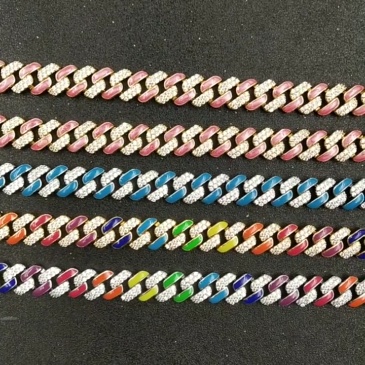 12MM AMO COLORFUL CUBA CHAINS