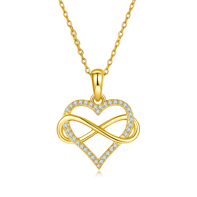 AMO 1.0CT VVS MOISSANITE S925 NECKLACE-heart