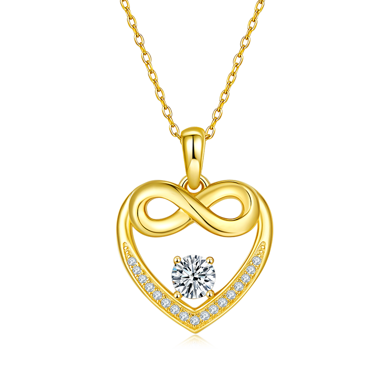 AMO 0.6CT VVS MOISSANITE S925 NECKLACE-love bownot