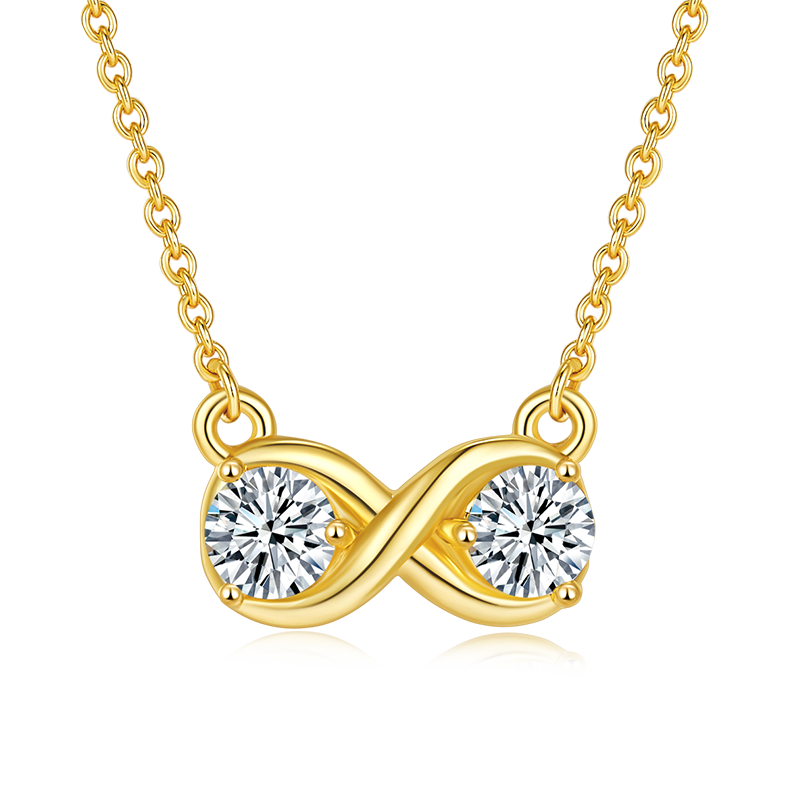 AMO 1.0CT VVS MOISSANITE S925 NECKLACE-bownot