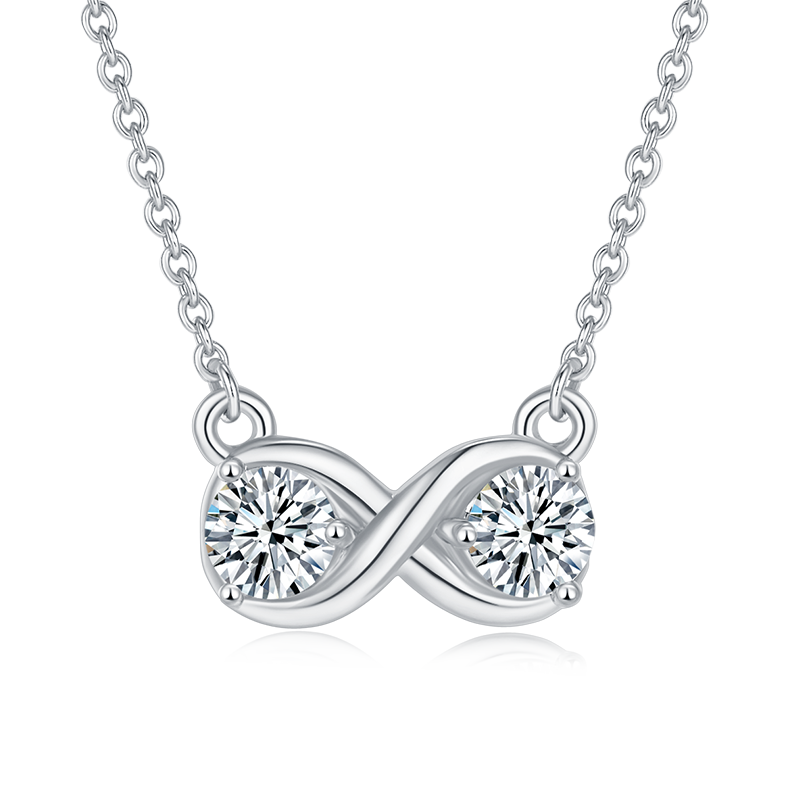 AMO 1.0CT VVS MOISSANITE S925 NECKLACE-bownot