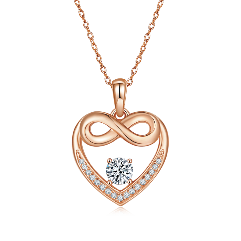 AMO 0.6CT VVS MOISSANITE S925 NECKLACE-love bownot