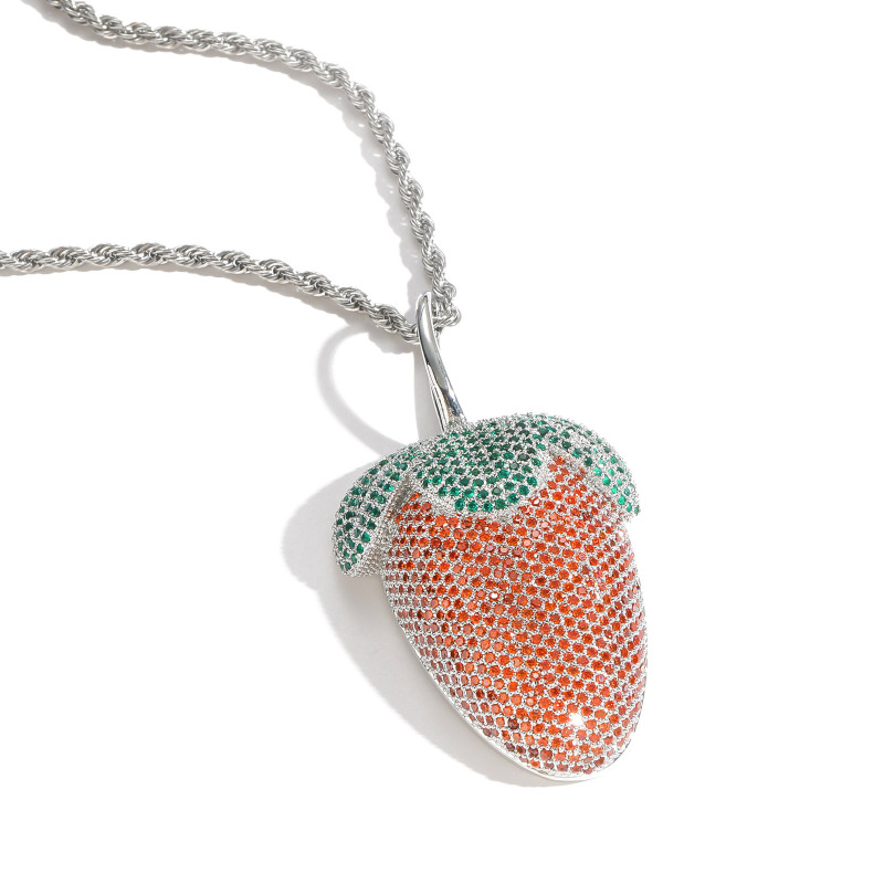 AMO CUTE CARROT PENDANT+FREE ROPE CHAIN