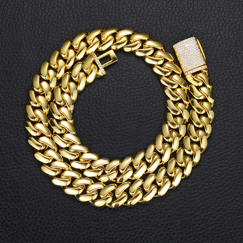 8MM AMO HIP HOP GOLD PLATED MIAMI CUBA CHAIN