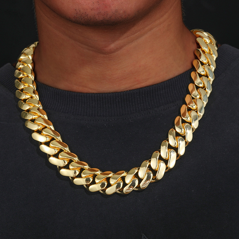 8MM AMO HIP HOP GOLD PLATED MIAMI CUBA CHAIN