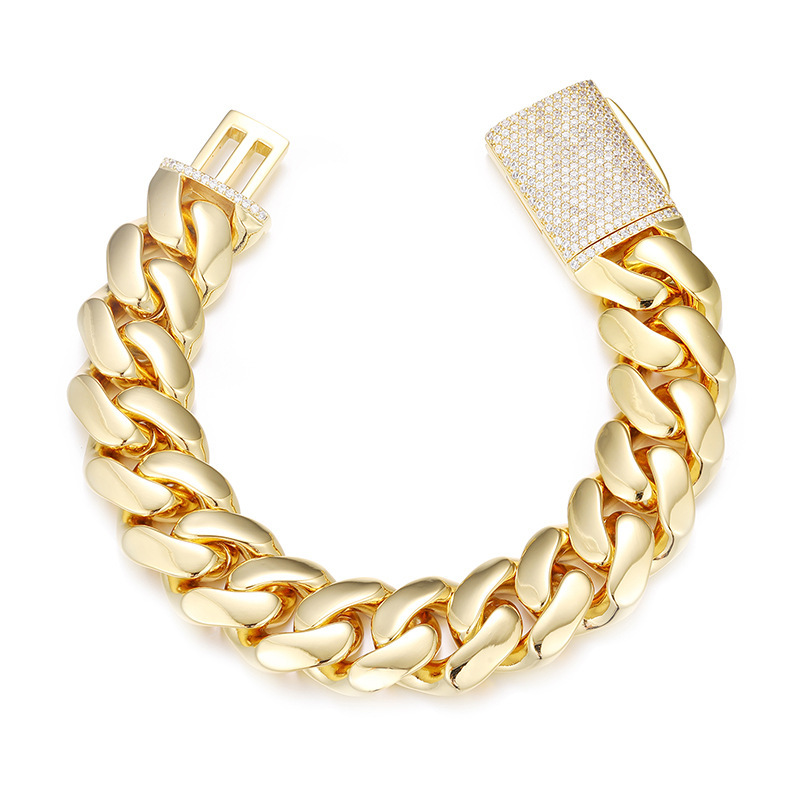 AMO HIP HOP GOLD PLATED MIAMI CUBA BRACELET