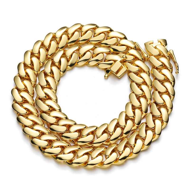 AMO HIP HOP GOLD PLATED PURE CUBA CHAIN