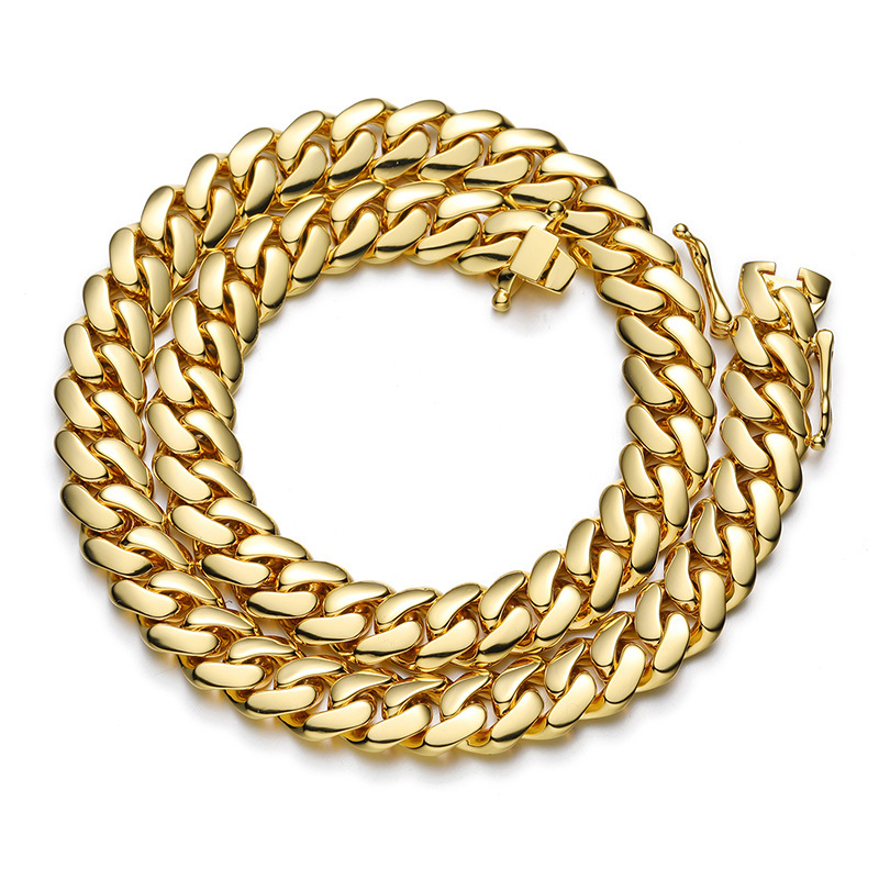 AMO HIP HOP GOLD PLATED PURE CUBA CHAIN