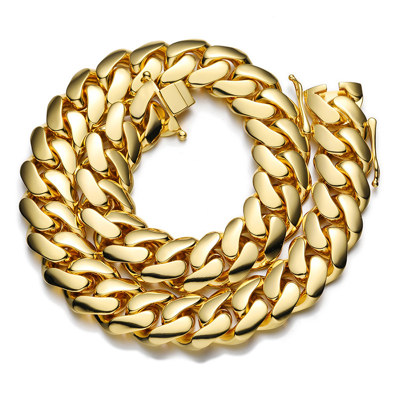 AMO HIP HOP GOLD PLATED PURE CUBA CHAIN