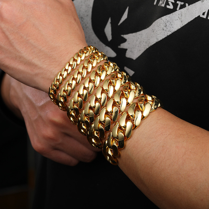 AMO HIP HOP GOLD PLATED PURE CUBA BRACELET