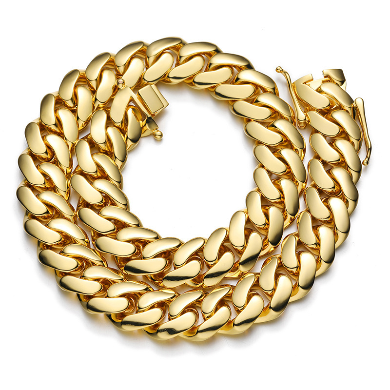 AMO HIP HOP GOLD PLATED PURE CUBA CHAIN