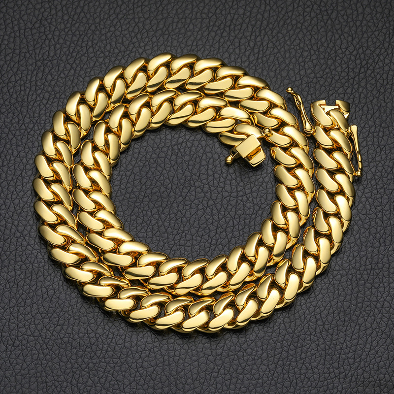 AMO HIP HOP GOLD PLATED PURE CUBA CHAIN