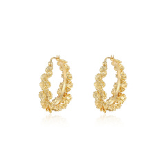 AMO FRENCH DESIGNER FLOWER PISTIL RETRO EARRING