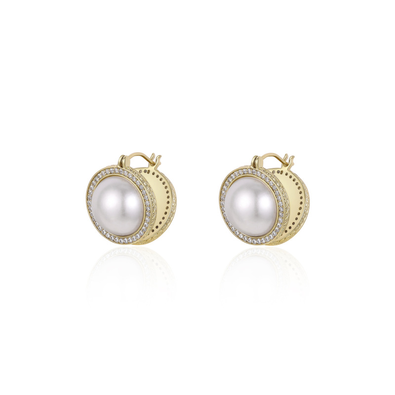 ITALIAN DESIGNER DOUBLE-SIDED PEARL EARRINGS