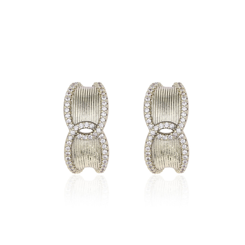 AMO FRENCH RETRO TEXTURED GEOMETRIC EARRINGS