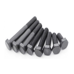 Hex Bolt Half Thread Steel Black