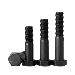 Hex Bolt Half Thread Steel Black