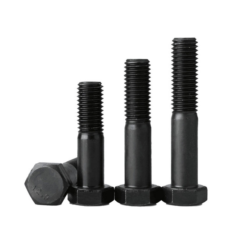 Hex Bolt Half Thread Steel Black
