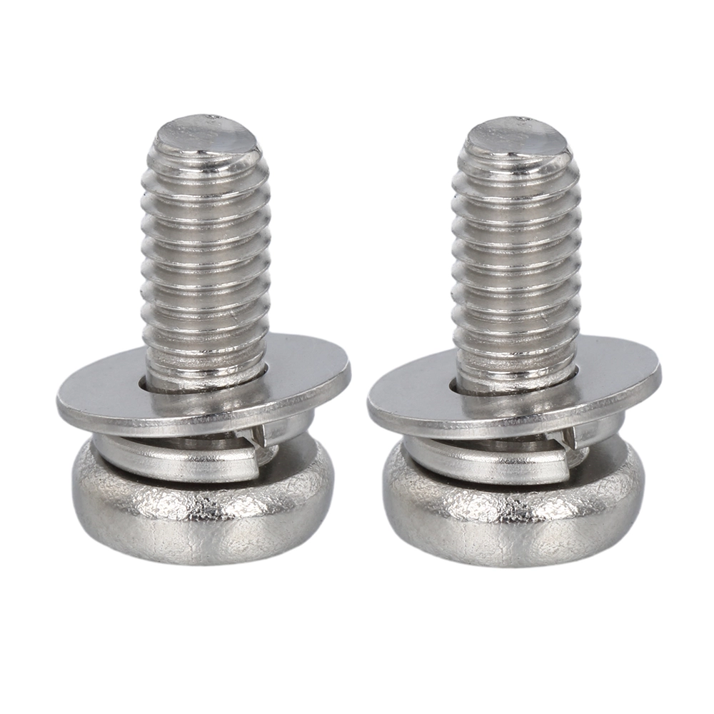 Staniless Steel Pan Head DIN7985 SEMS Screw with Spring Lock Washer + Flat Washer