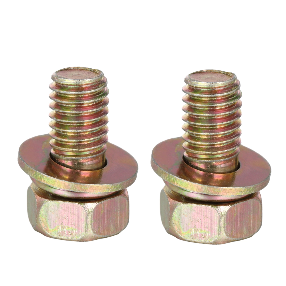Hex Head SEMS Screw with Spring Lock Washer + Flat WasheSteel Yellow Zinc