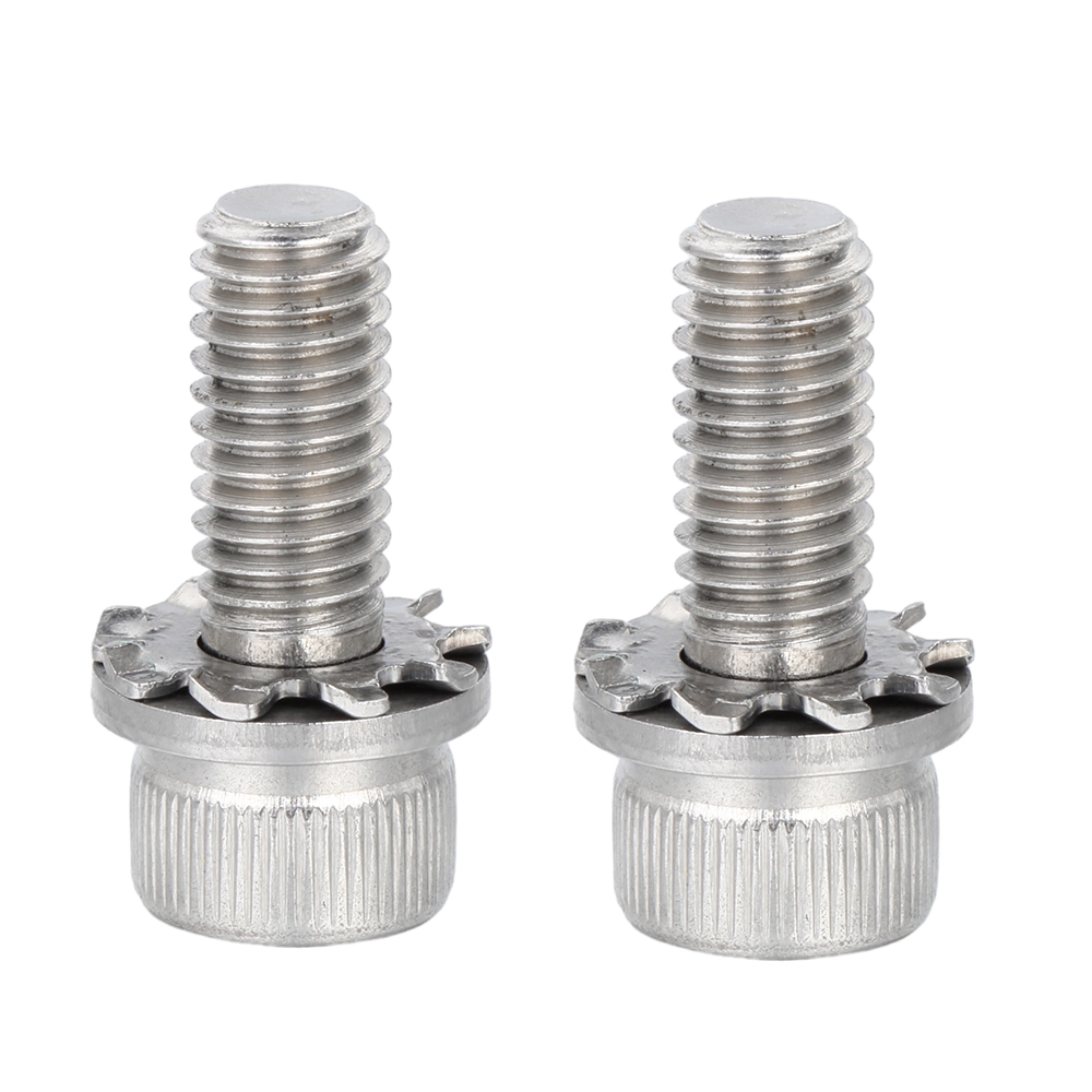 Staniless Steel Socket Cap Head SEMS Screw with External Tooth Washer + Flat Washer
