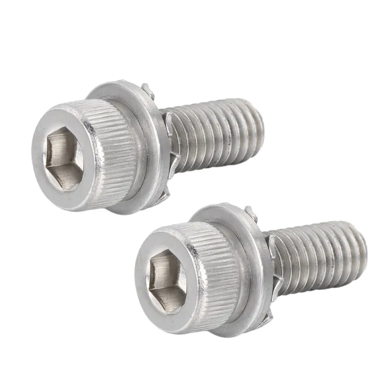 Staniless Steel Socket Cap Head SEMS Screw with External Tooth Washer + Flat Washer
