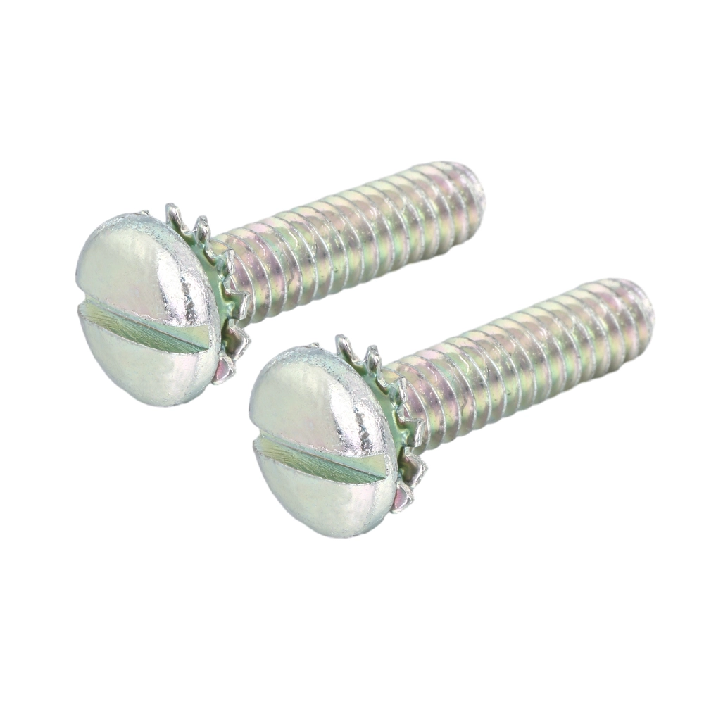 Slotted Pan Head Machine Screw With External Tooth Washer