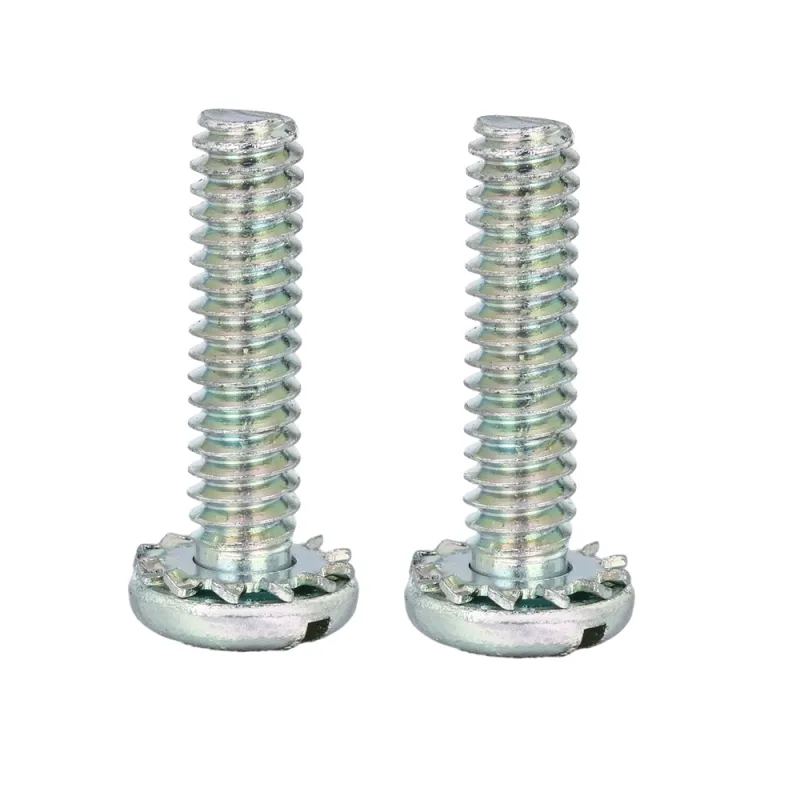 Slotted Pan Head Machine Screw With External Tooth Washer