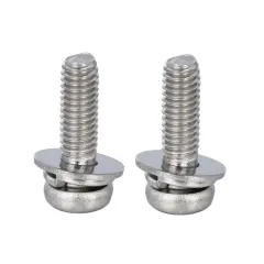 Pan Head SEMS Screw with Spring Lock Washer + Flat Washer Stainless Steel