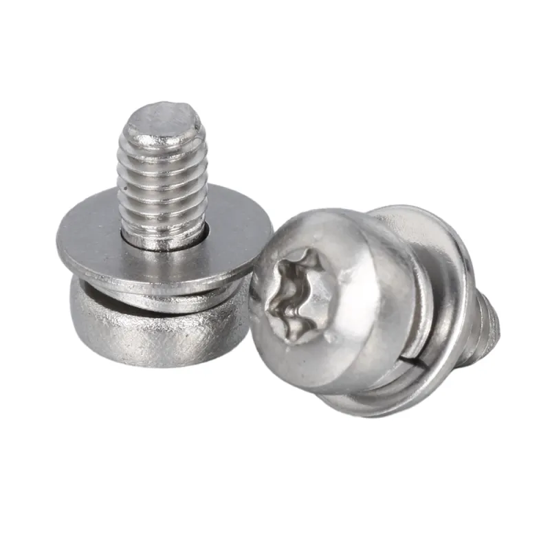Stainless Steel Pan Head TORX SEMS Screw with Spring Lock Washer + Flat Washer