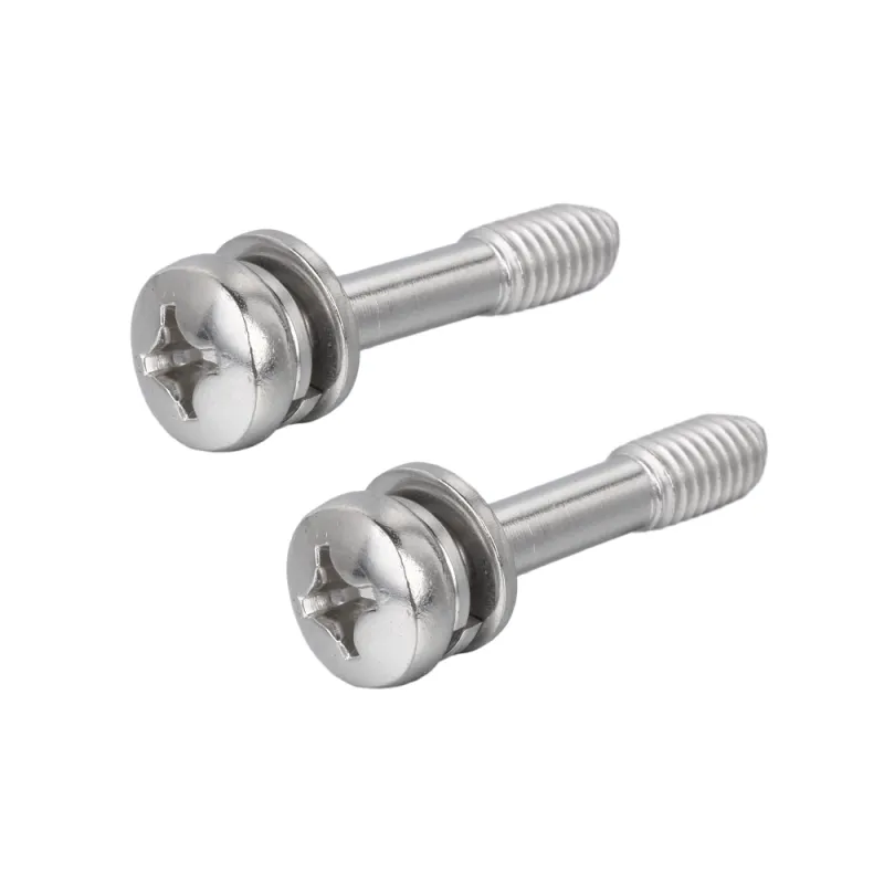 Staniless Steel Pan Head Panel SEMS Screw with Spring Lock Washer + Flat Washer