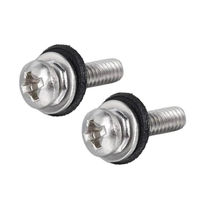 Staniless Steel Pan Head SEMS Screw with Square Cone Washer Nylon Washer