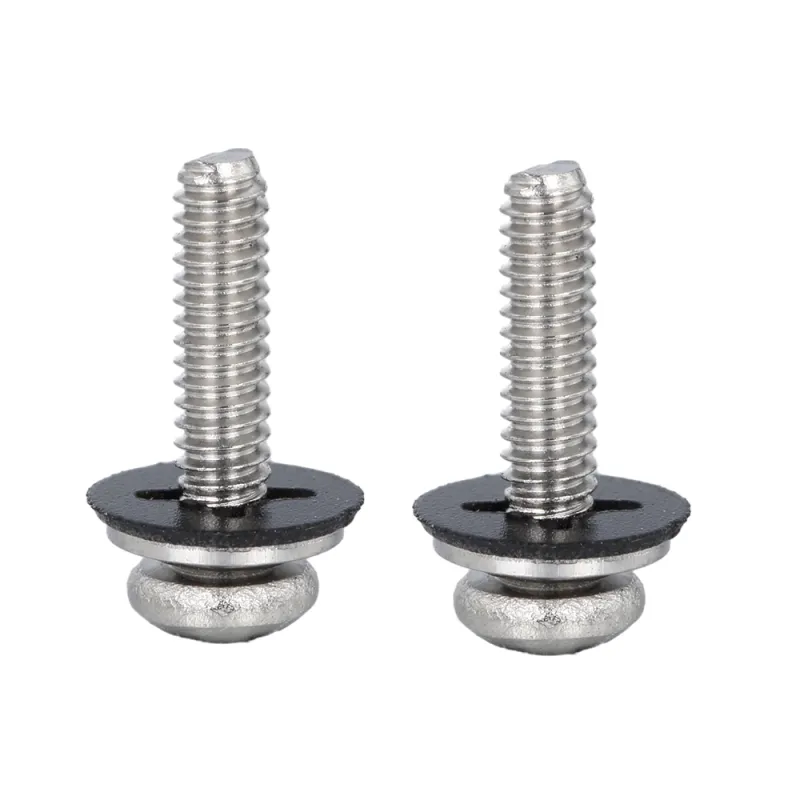 Staniless Steel Pan Head SEMS Screw with Square Cone Washer Nylon Washer