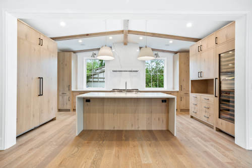 Unionlands Cabinetry Natural Wood Veneer Finish Modern Design Custom Kitchen Cabinet