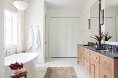 Unionlands Cabinetry Quarter Swan White Oak Framed Bathroom Vanity