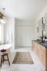 Unionlands Cabinetry Quarter Swan White Oak Framed Bathroom Vanity