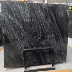 Unionlands Cabinetry China Factory Black Granite With White Veins Meteor Granite Slab for kitchen cabinet island stone countertop