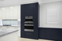 Unionlands Cabinetry Shaker Panel Door Two Tone Polyurethane Kitchen Cabinet with a Marble Benchtop