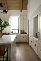 Unionlands Cabinetry White Raised Panel Door Kitchen Cabinet Solid Wood Painted with Quartz Shelf Supports