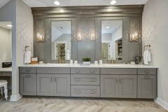 Unionlands Cabinetry Shaker Panel Two Sink Vanity Bathroom With Quartz Countertop