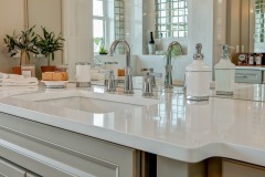 Unionlands Cabinetry White Recessed Panel Maple Solid Wood Vanity Bathroom With Quartz Countertop