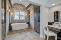 Unionlands Cabinetry Shaker Panel Two Sink Vanity Bathroom With Quartz Countertop