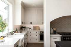 Unionlands Cabinetry White Matte Lacquer Shaker Panel With Double Island Two Tone Black Lacquer Cabinet
