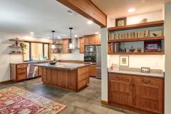 Unionlands Cabinetry Shaker Panel Timber Veneer Finish Kitchen Cabinet With Quartz Countertop